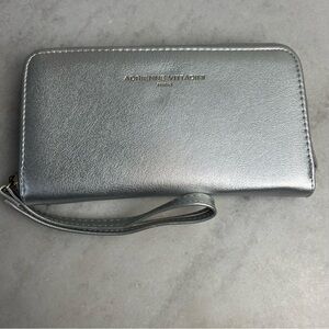 Adrienne Vittadini Silver Wristlet with Charging Cord